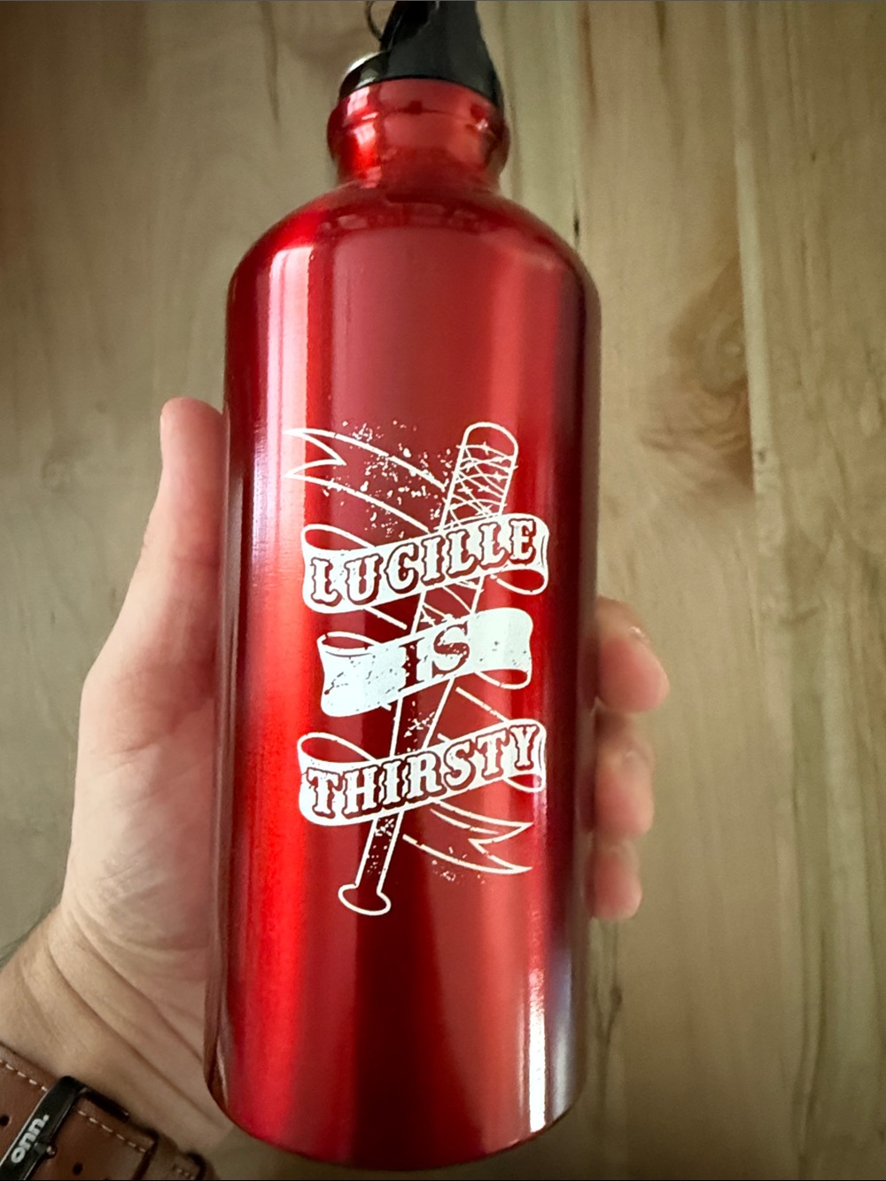 Red 'Lucille Is Thirsty' Stainless Water Bottle